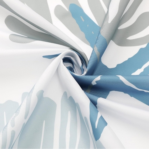 Gibelle Extra Long Shower Curtain 72 x 84, Tall Nautical Coastal  - Picture 4 of 8